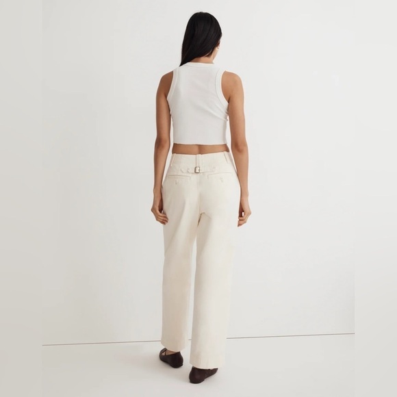 Madewell Relaxed Chino Pants in Antique Cream 0 High Rise NWT - Picture 2 of 13